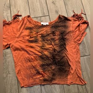 Cute short sleeve with fringe size 13/15 in juniors